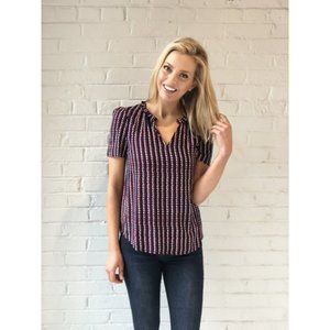 Draper James Heart Peasant Top NWT
